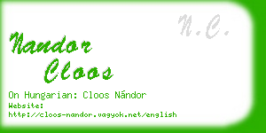 nandor cloos business card